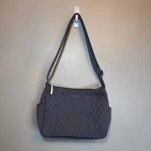 Vera Bradley Women's Quilted Shoulder Bag Crossbody Purse Gray